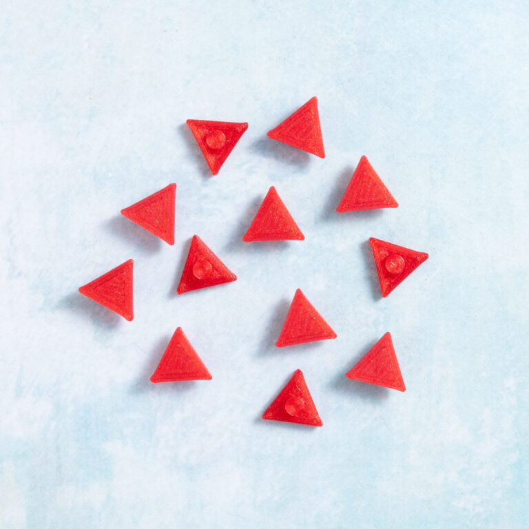 Snappy pots triangle charms sparkle red