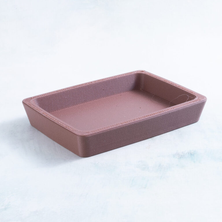 dark walnut rectangle tray for succulent planter