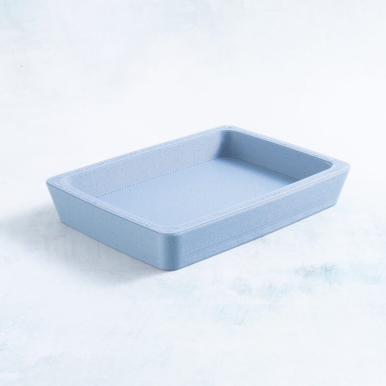 haze gray rectangle tray for succulent planter
