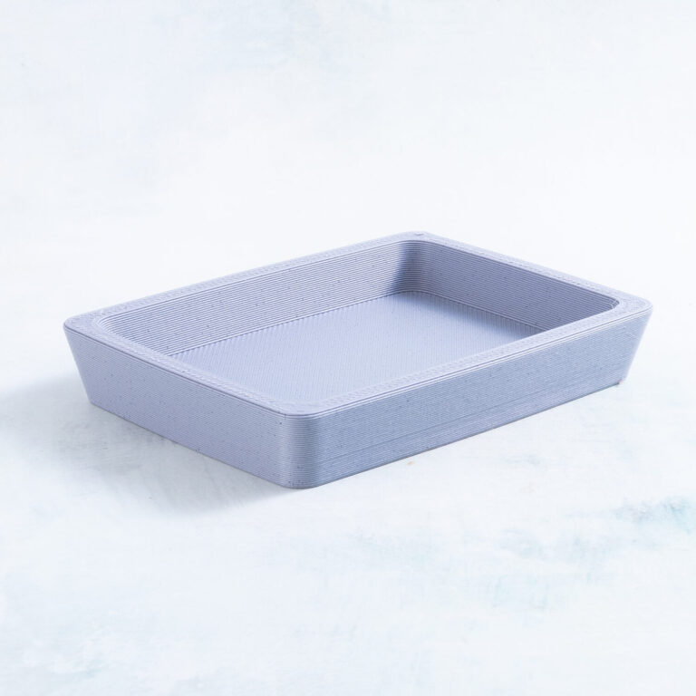 muted gray rectangle tray for succulent planter