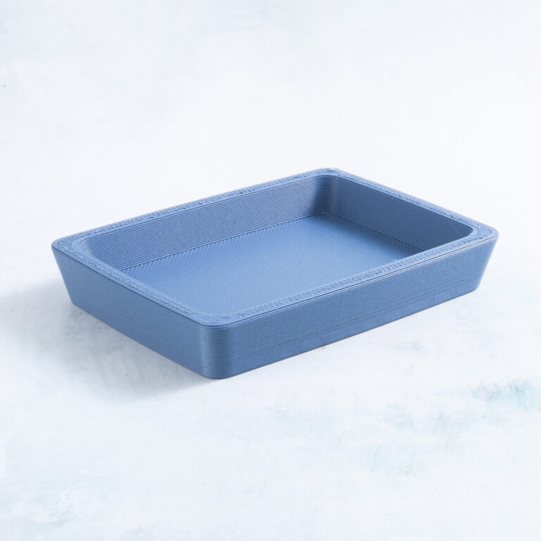 slate blue rectangle tray for succulent planter