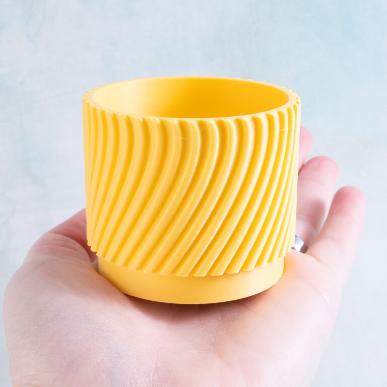 Banana Yellow Small Round Succulent Planter | 3D Printed