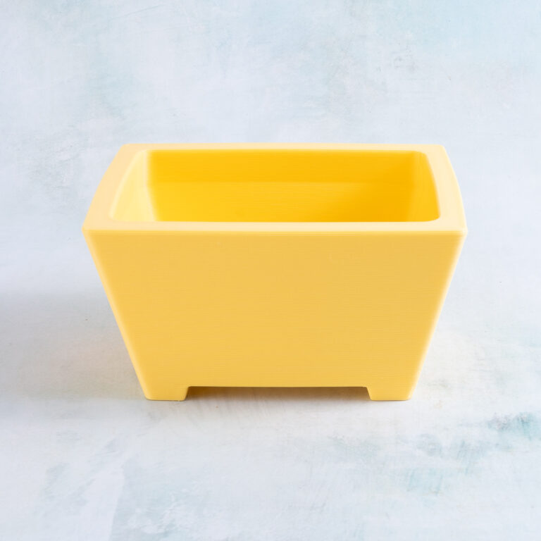 Banana Yellow Rectangle Succulent Planter | 3D Printed