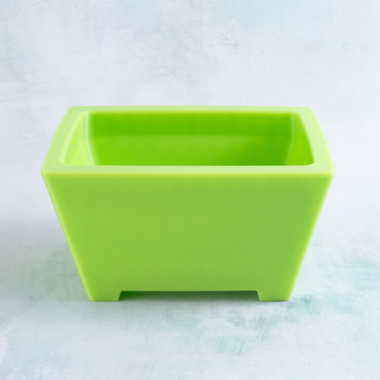 Lime Green Rectangle Succulent Planter | 3D Printed