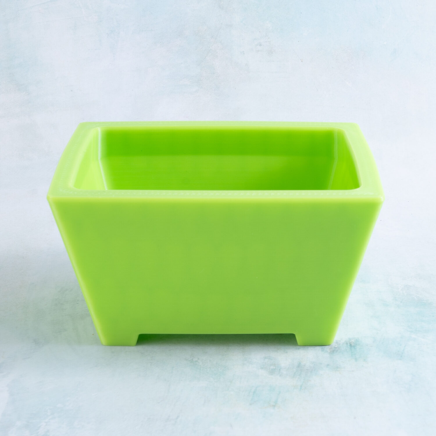 Lime Green Rectangle Succulent Planter | 3D Printed