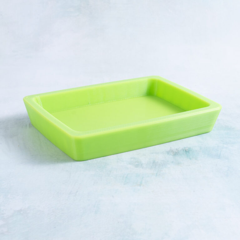 Lime Green Rectangle Succulent Planter Drainage Tray | 3D Printed