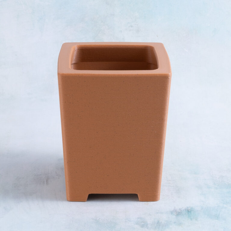 Cheesewood Tall Square Succulent Planter | 3D Printed